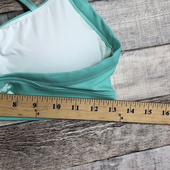 Chestee C Bar Bella Kandace Halter Sports Bra Mint Green Size 8 - Picture 7 of 9